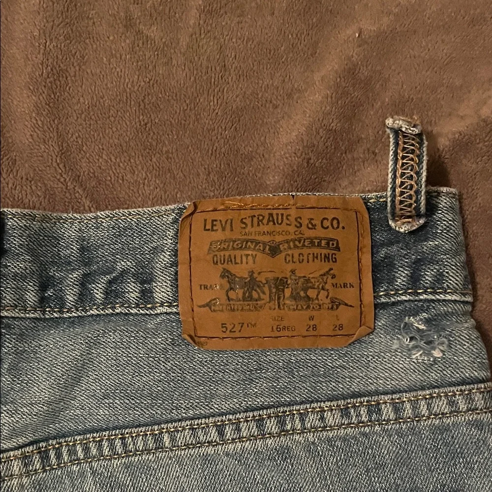 Levi's Men's Blue Denim Cutoff Shorts